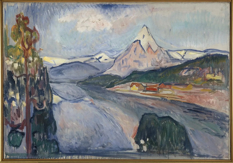 Fjordlandschaft. Skizze für „Die Rückkehrer“ von Henrik Ibsen - Edvard Munch