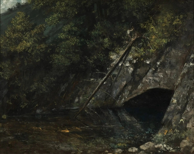 Landschaft der Blauen Quelle - Gustave Courbet