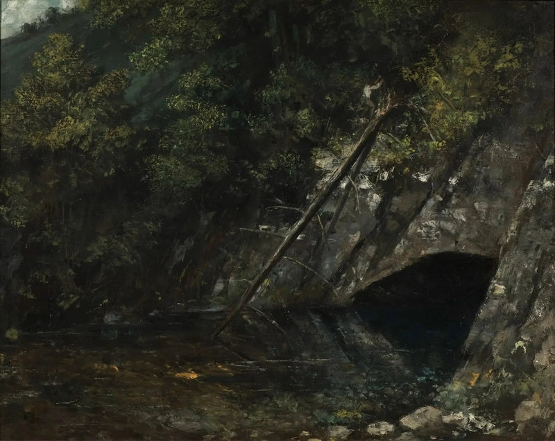 Landschaft der Blauen Quelle - Gustave Courbet
