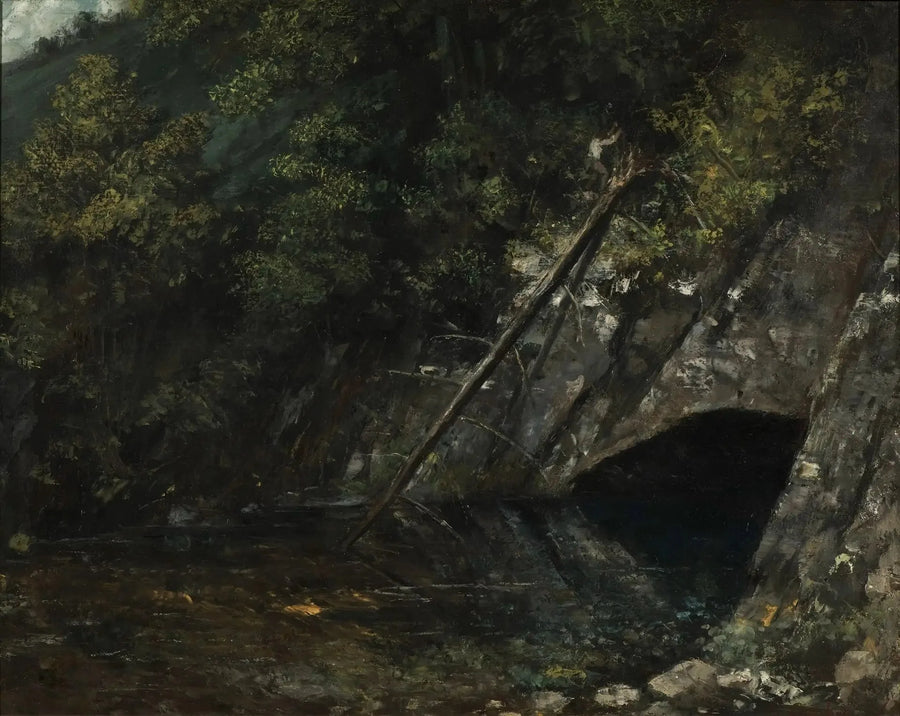 Landschaft der Blauen Quelle - Gustave Courbet