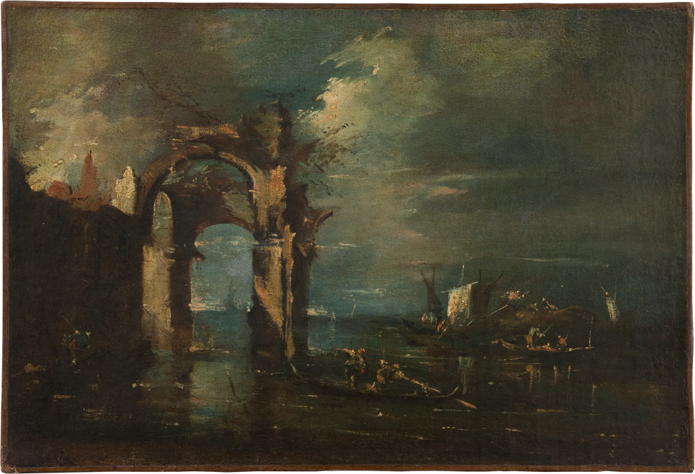 Paysage de lagune - Francesco Guardi image 1 reproduction de peinture à l’huile