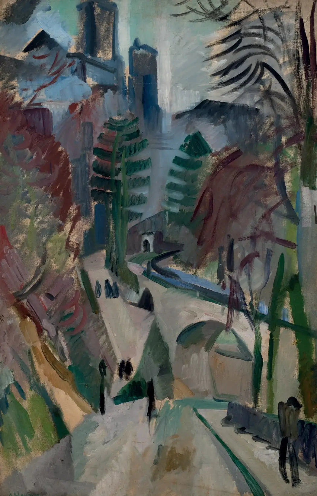 Paysage de Laon - Robert Delaunay image 1 reproduction de peinture à l’huile