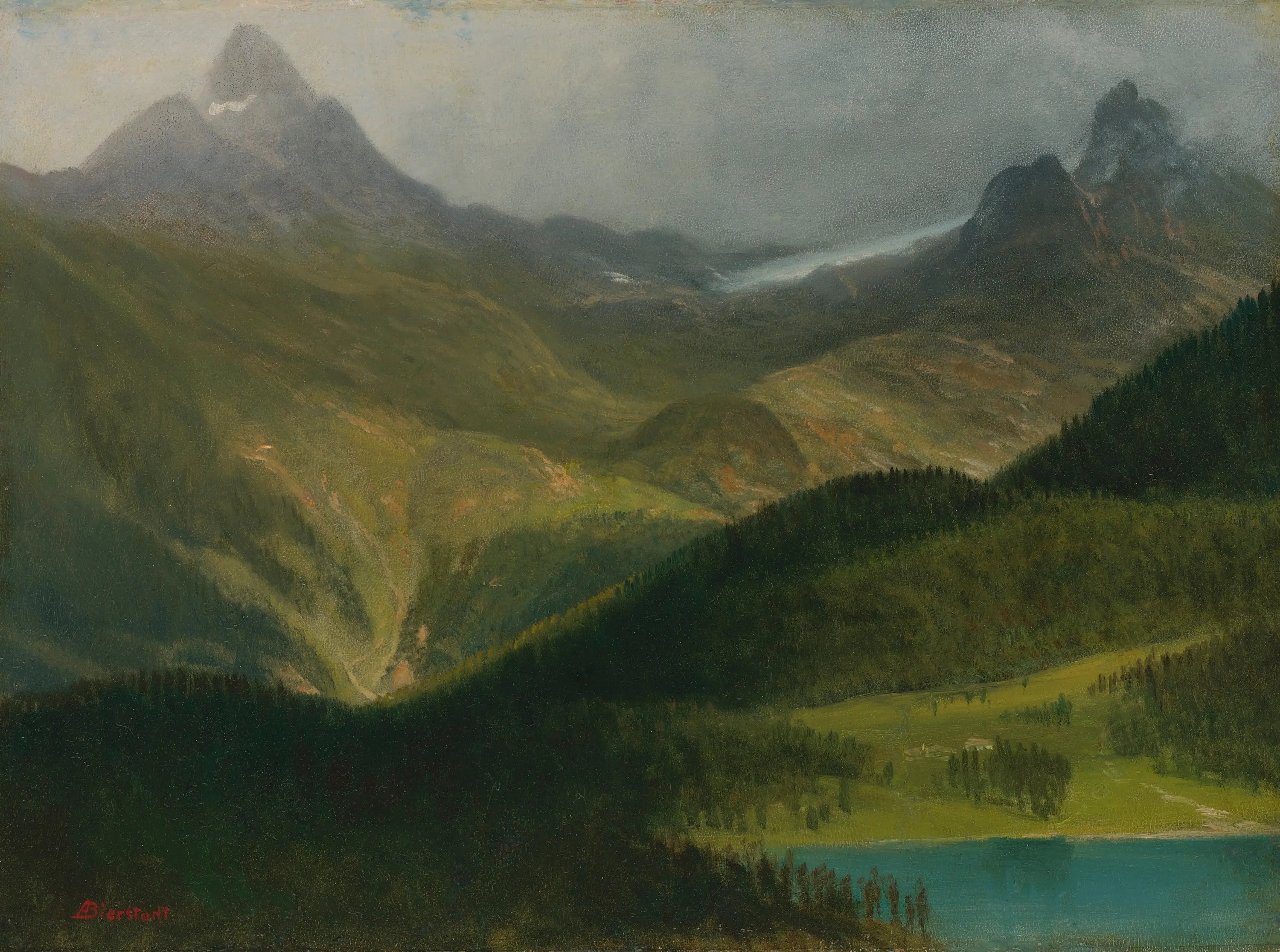 Paysage de montagne - Albert Bierstadt - Alpha Reproduction