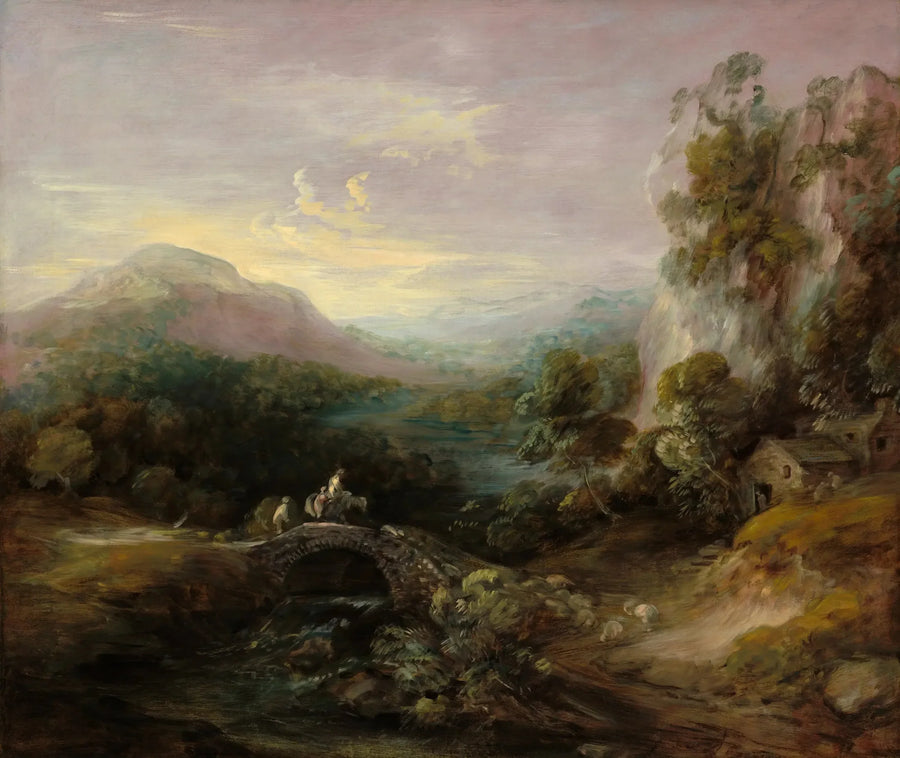 Berglandschaft mit Brücke - Thomas Gainsborough
