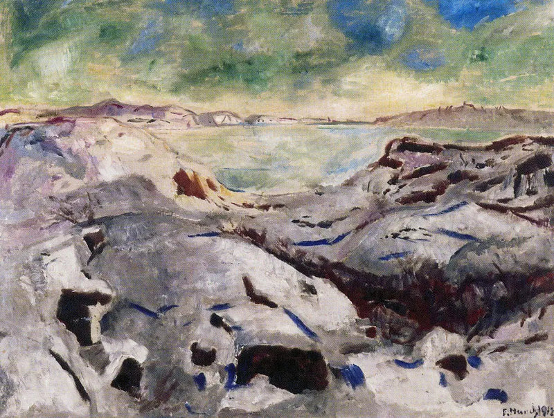 Schneelandschaft in Kragerø - Edvard Munch