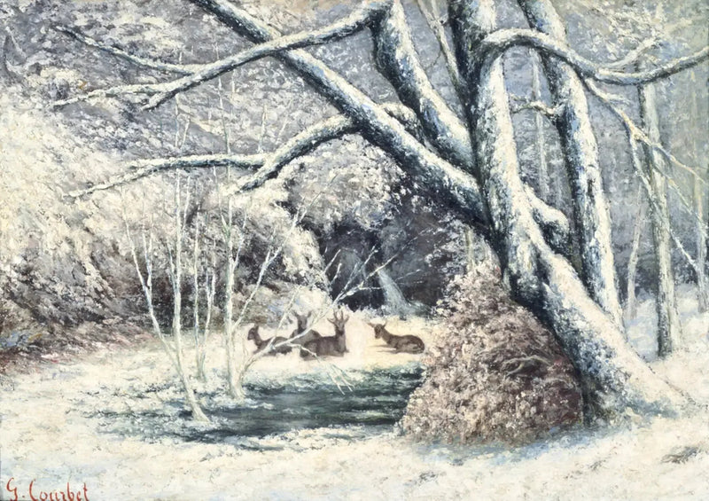 Schneelandschaft - Gustave Courbet