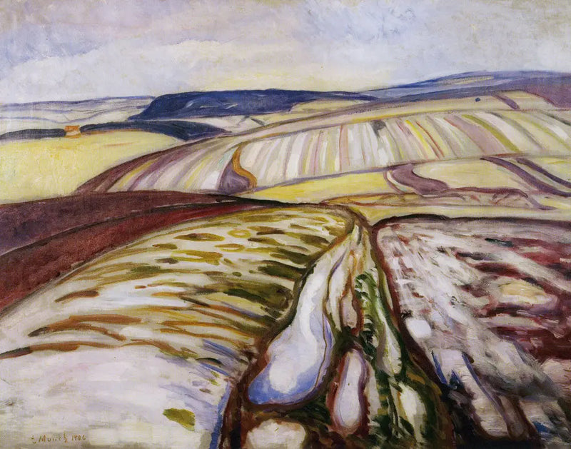 Schneelandschaft, Thüringen - Edvard Munch