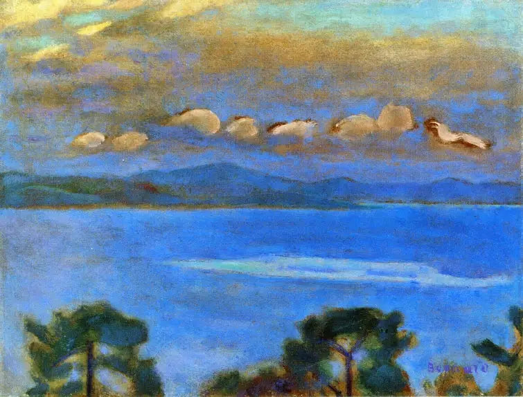 Nachtlandschaft, der Golf von Saint-Tropez - Pierre Bonnard