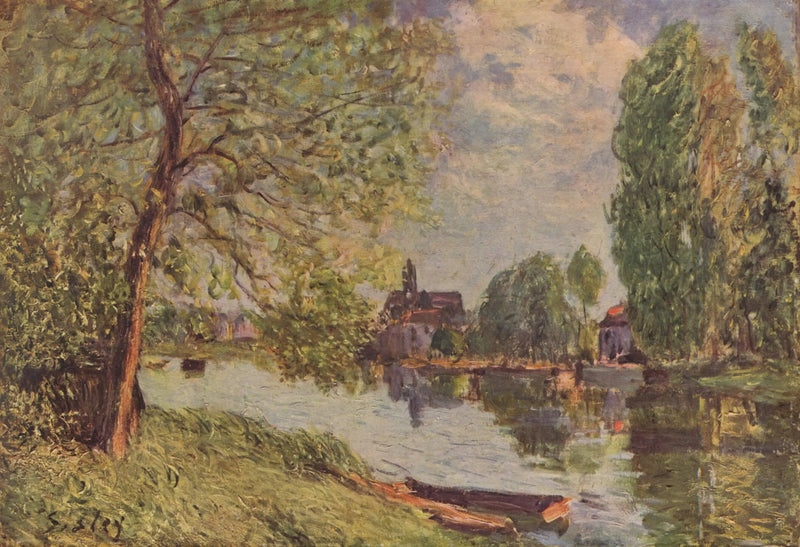 Flusslandschaft in Moret-sur-Loing - Alfred Sisley