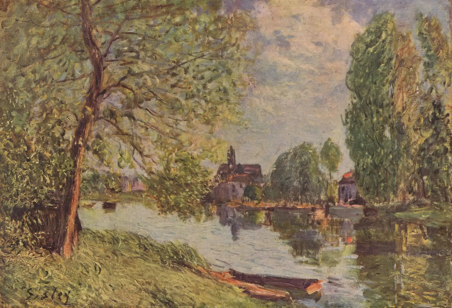 Flusslandschaft in Moret-sur-Loing - Alfred Sisley