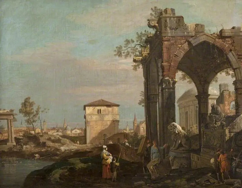 Capriccio-Ruinenlandschaft - Canaletto