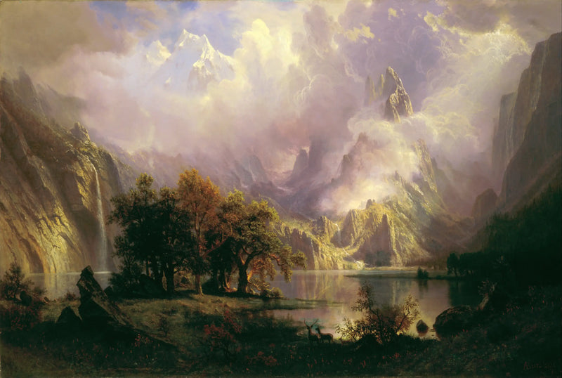 Landschaft der Rocky Mountains - Albert Bierstadt
