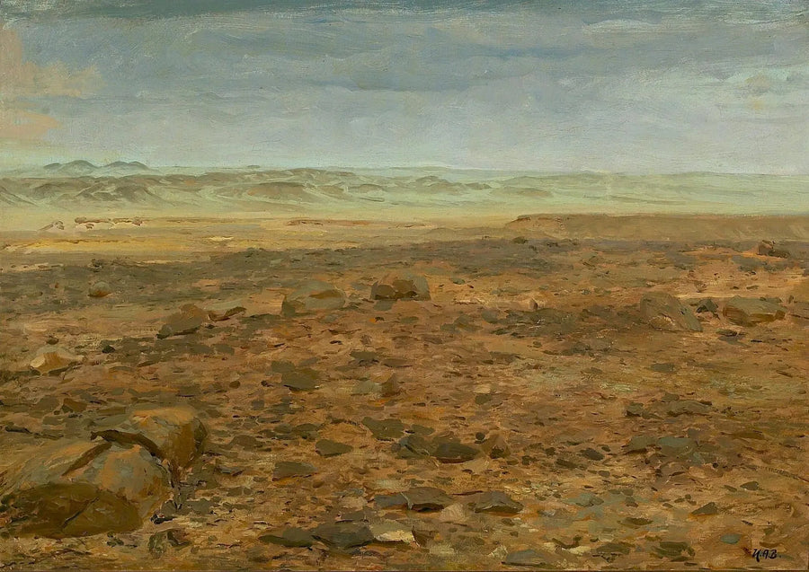 Nordafrikanische Wüstenlandschaft. - H. A. Brendekilde