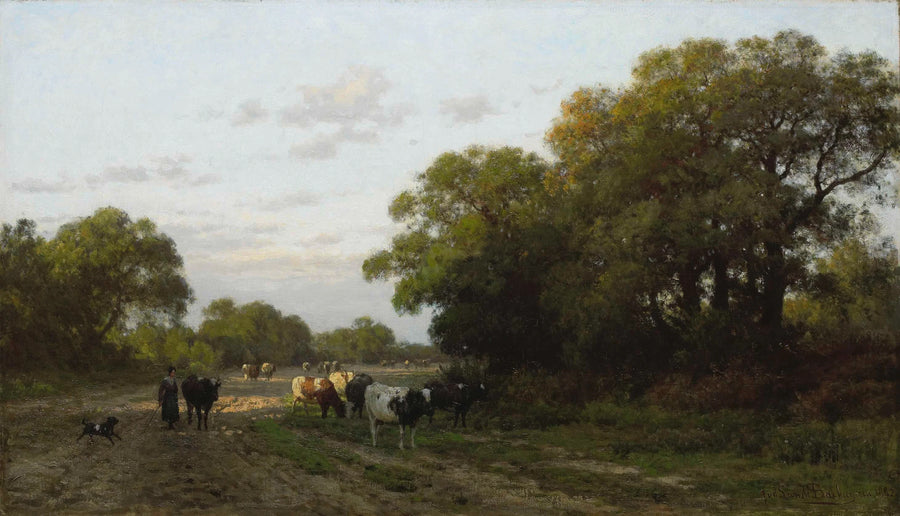 Paysage à Drenthe - Julius Jacobus van de Sande Bakhuyzen