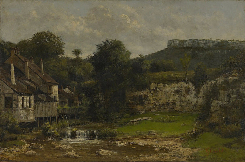 Landschaft des Doubs, die Mühle - Gustave Courbet