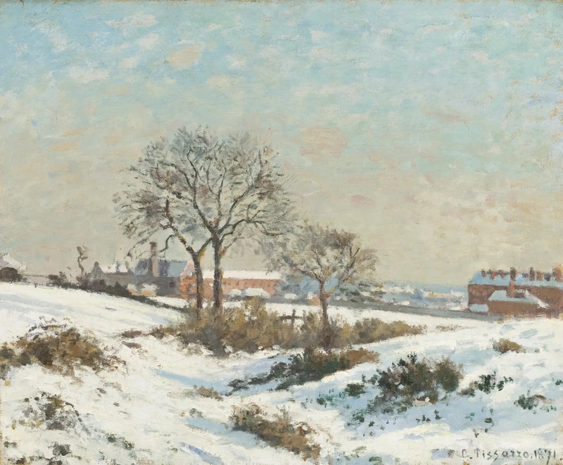 Verschneite Landschaft in South Norwood - Camille Pissarro