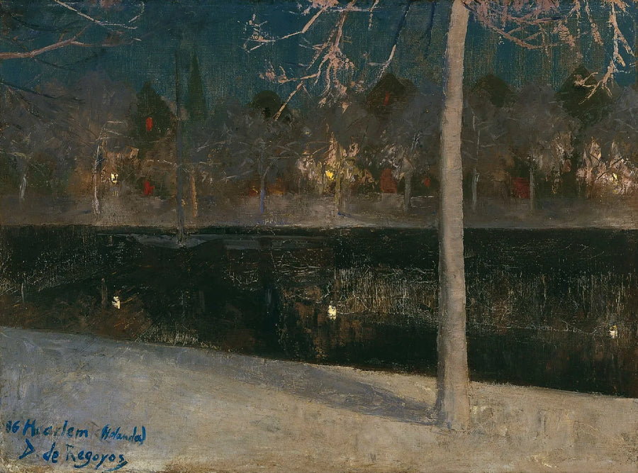Verschneite Landschaft bei Nacht. Haarlem - Dariço de Regoyos