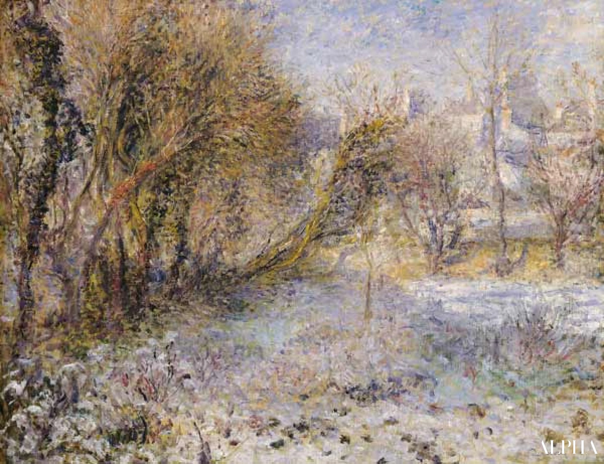 Paysage enneigé - Pierre-Auguste Renoir - Reproductions de tableaux et peintures haut de gamme