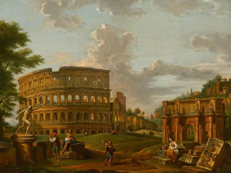 Landschaft und klassische römische Ruinen - Giovanni Paolo Panini