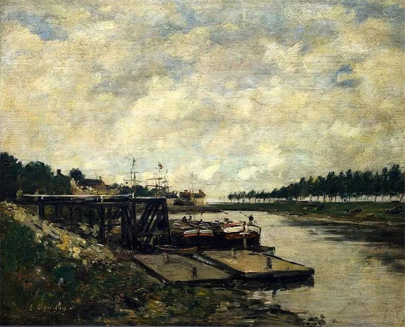 Flusslandschaft - Eugène Boudin