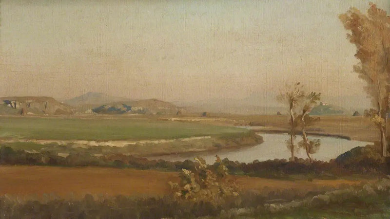 Flusslandschaft, wahrscheinlich in Italien - Frederic Leighton