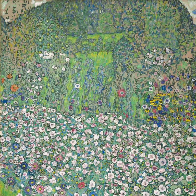 Gartenlandschaft mit einem Hügelgipfel - Gustav Klimt