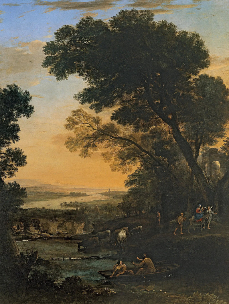 Idyllische Landschaft mit der Flucht nach Ägypten - Claude Lorrain
