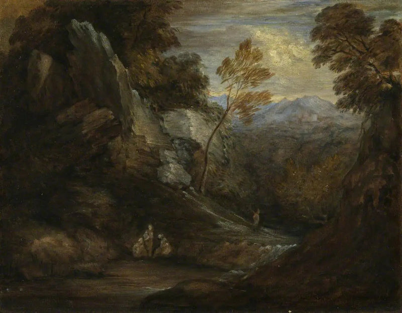 Fantasielandschaft (überarbeitet von einem englischen Jünger des 19. Jahrhunderts) - Thomas Gainsborough