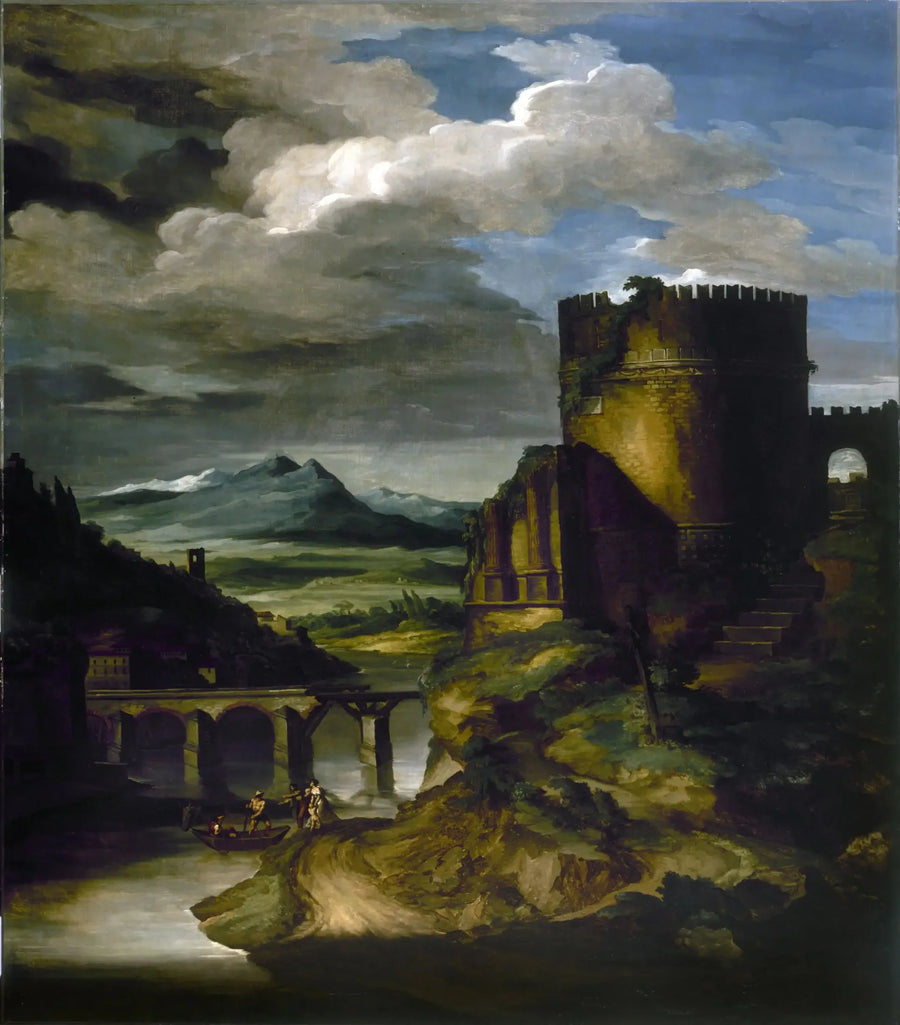 Italienische Landschaft am Grab - Théodore Géricault