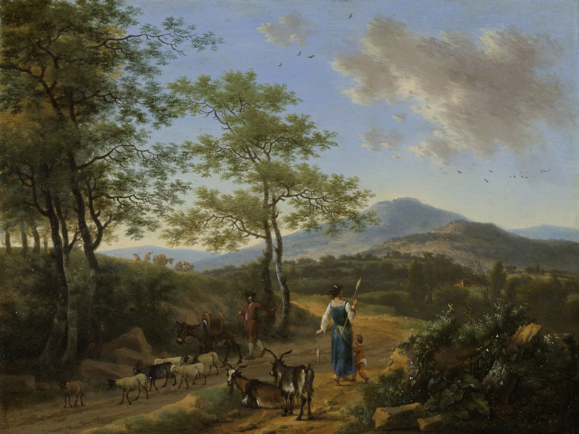 Paysage italien avec des bergers - Willem de Heusch