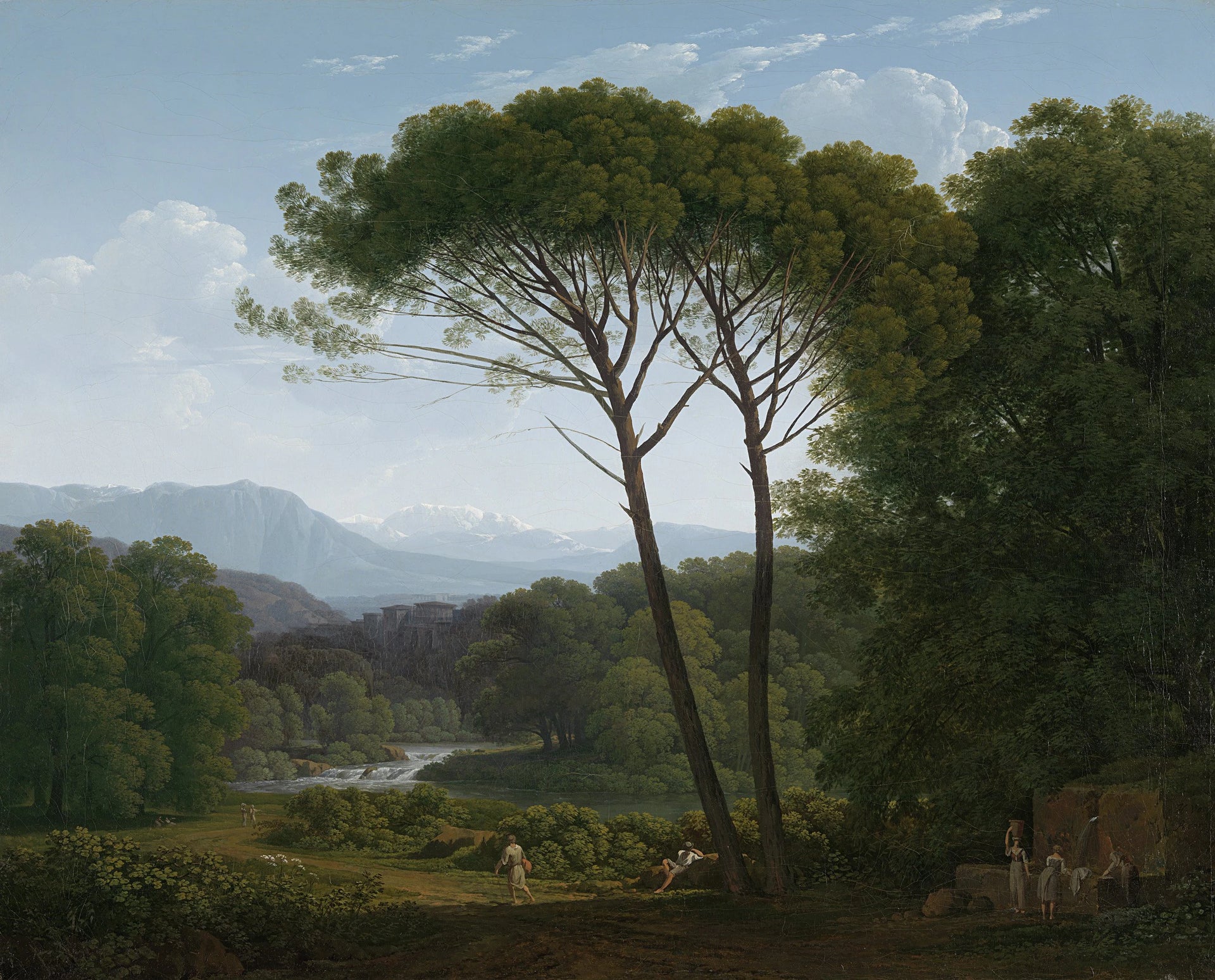 Paysage italien avec pins - Hendrik Voogd