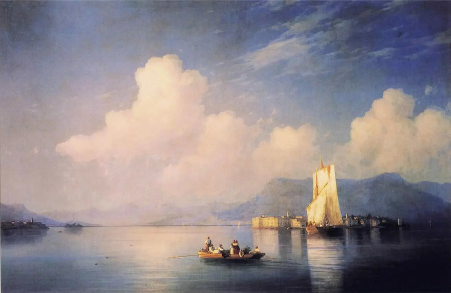 Italienische Landschaft (Lago Maggiore), Abend - Ivan Aïvazovski