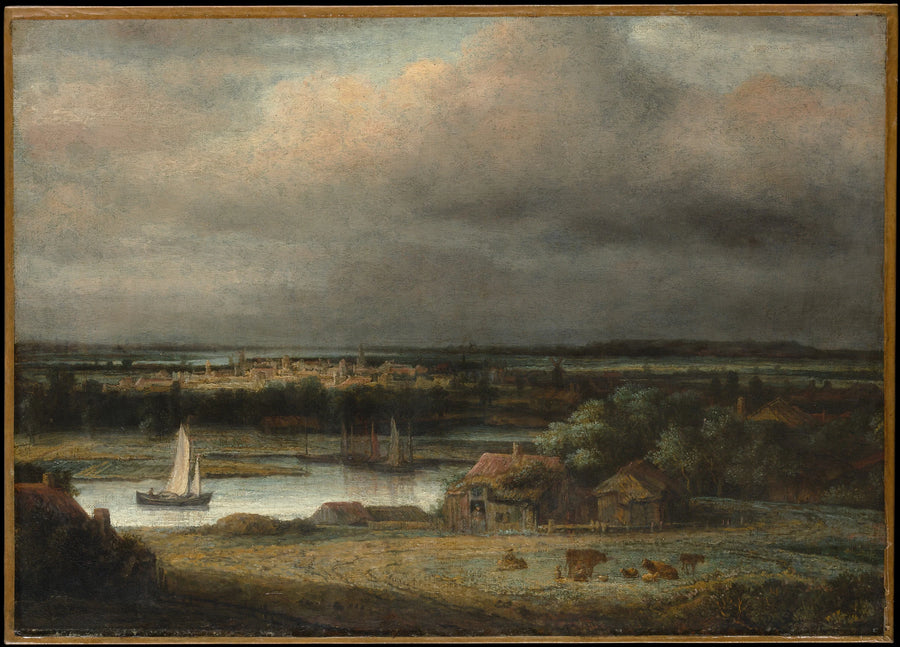 Paysage de large rivière - Philips Koninck