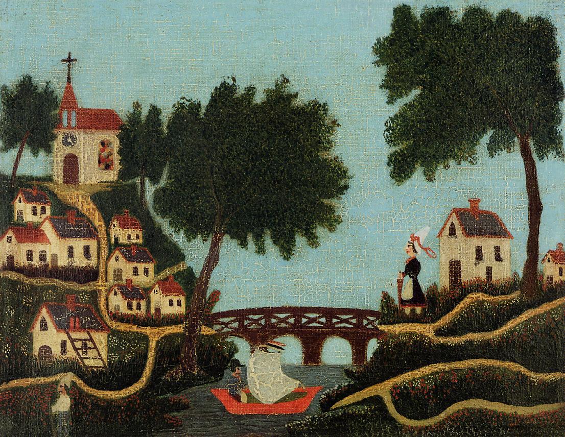 Landschaft, die Brücke - Henri Rousseau