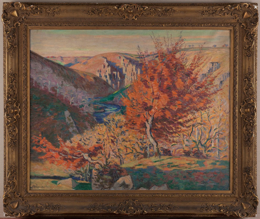 Landschaft, der Felsen der Spinnerin - Armand Guillaumin