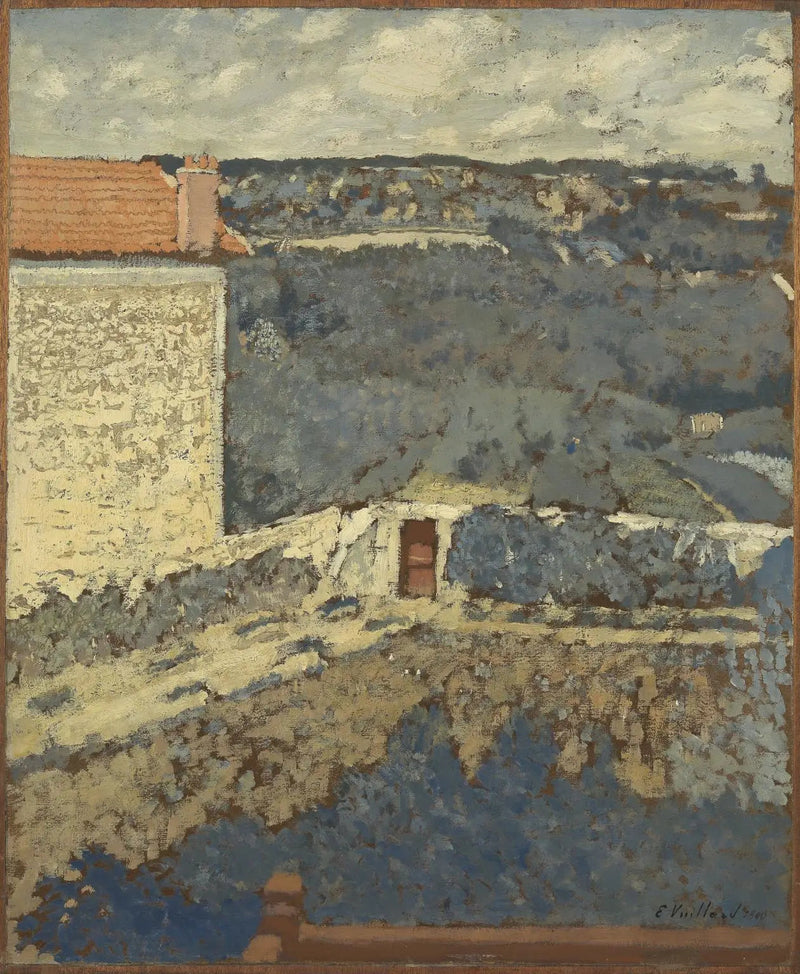 Landschaft - Haus links - Édouard Vuillard