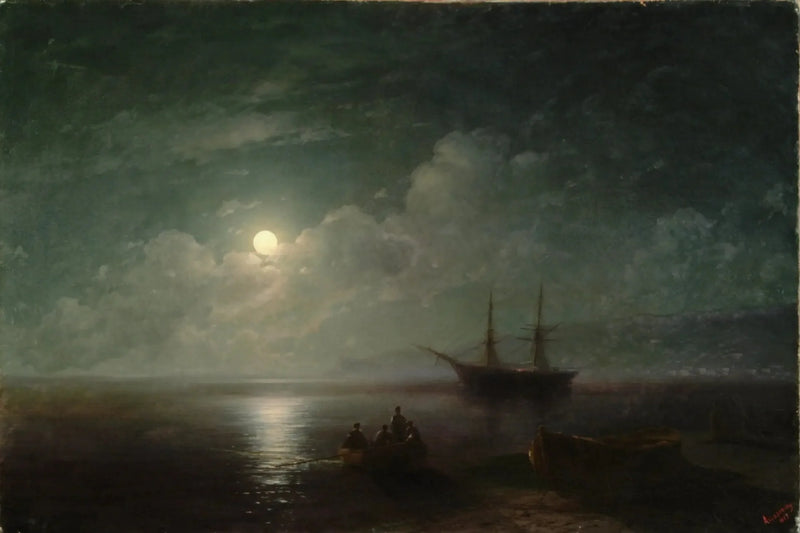 Meereslandschaft mit Vollmond - Ivan Aïvazovski