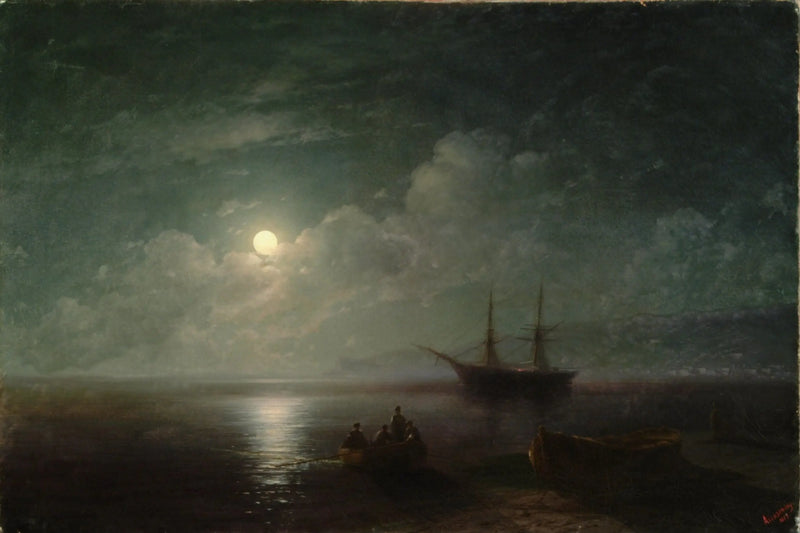 Meereslandschaft mit Vollmond - Ivan Aïvazovski