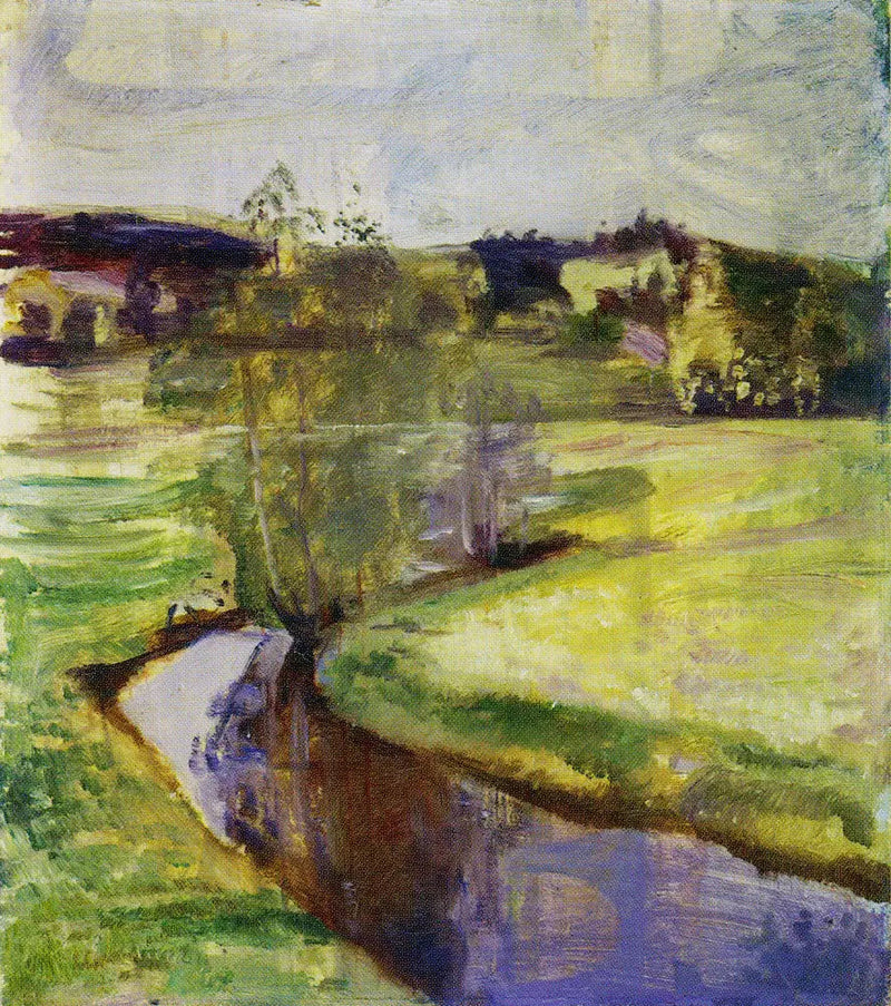 Norwegische Frühlingslandschaft - Edvard Munch