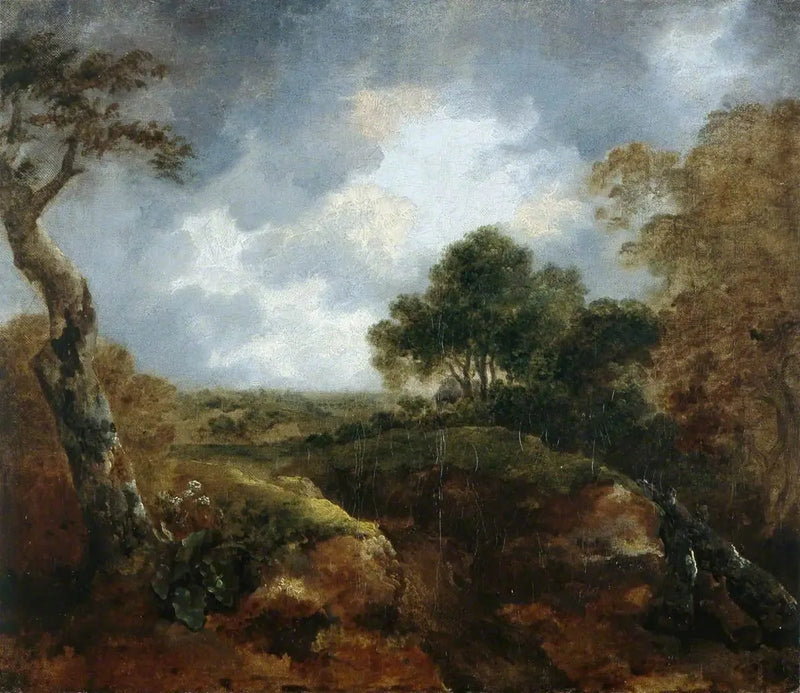 Offener Landschaft am Waldrand - Thomas Gainsborough