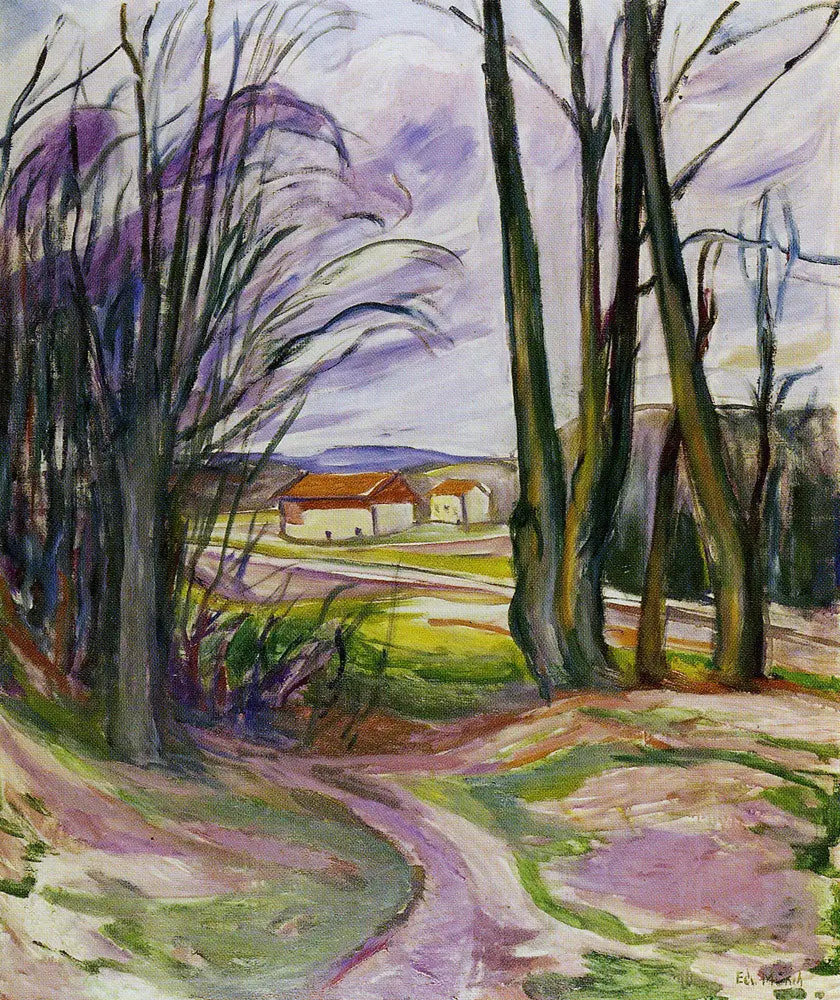 Landschaft bei Skøyen - Edvard Munch