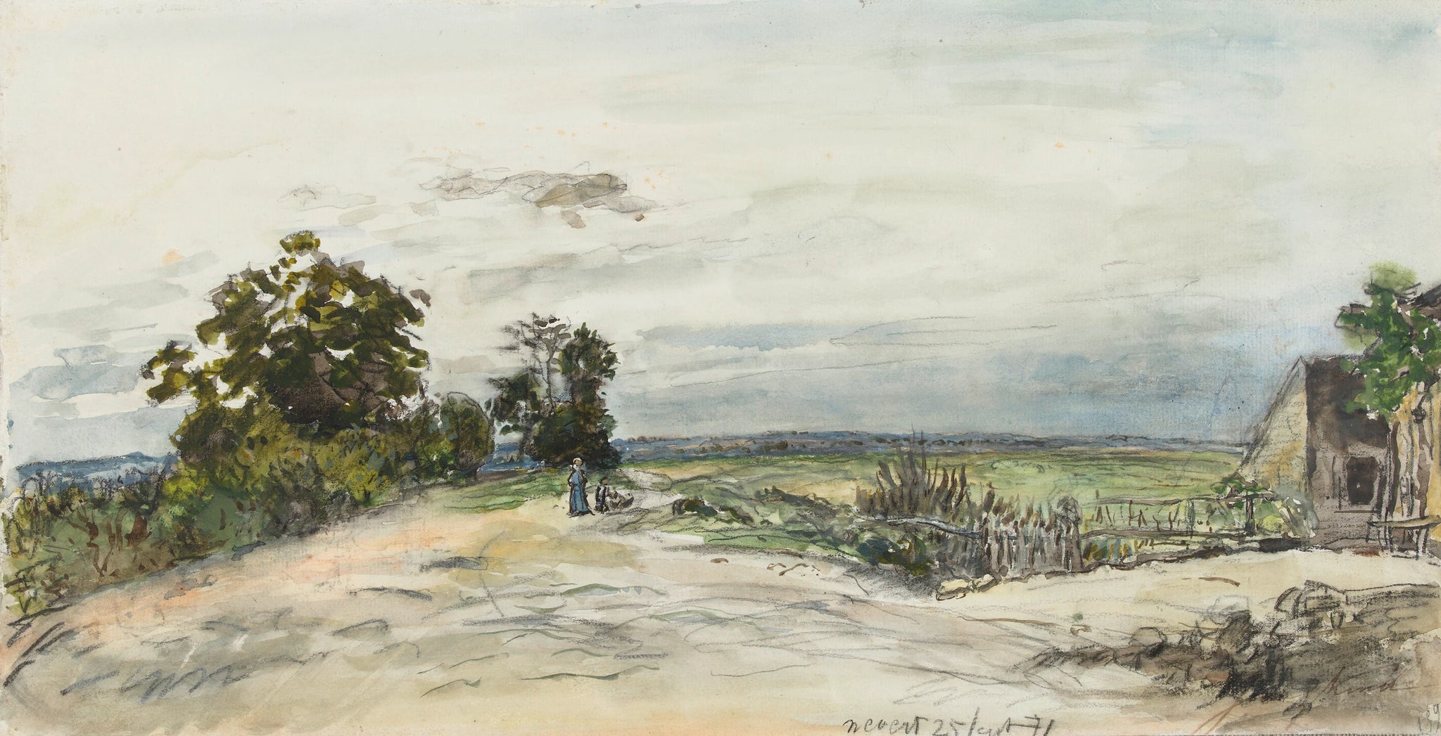 Paysage près de Nevers - Johan Barthold Jongkind