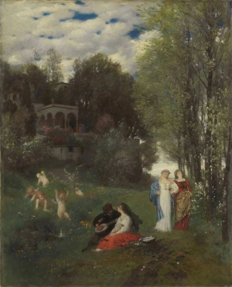 Ideale Frühlingslandschaft - Arnold Böcklin
