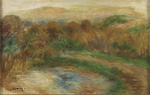 Paysage avec chemin, bassin et collines par Pierre-Auguste Renoir, inventaire 8674