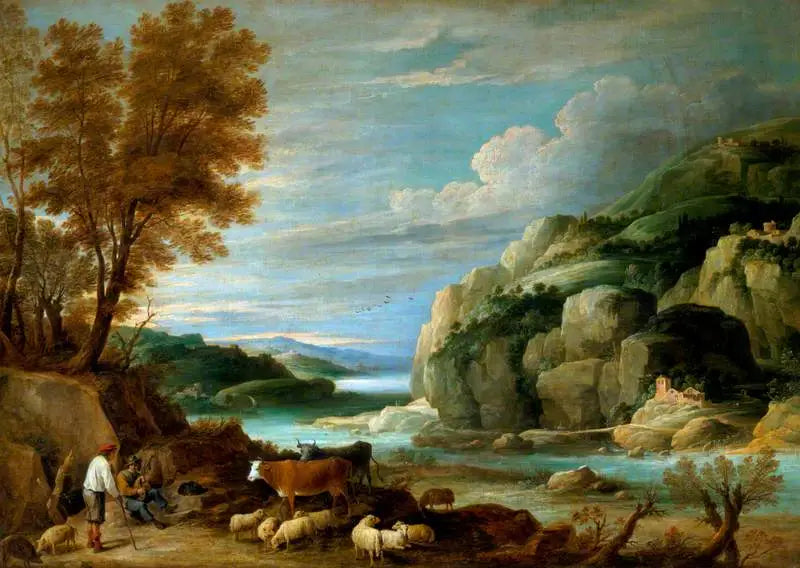 Felsenlandschaft mit Figuren - David Teniers der Jüngere