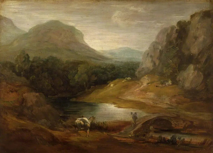 Felsenlandschaft mit einer Brücke - Thomas Gainsborough