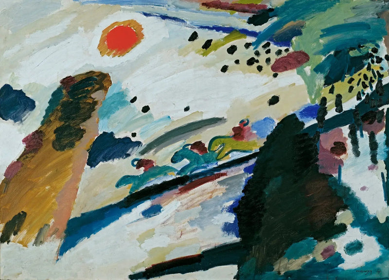Romantische Landschaft - Vassily Kandinsky