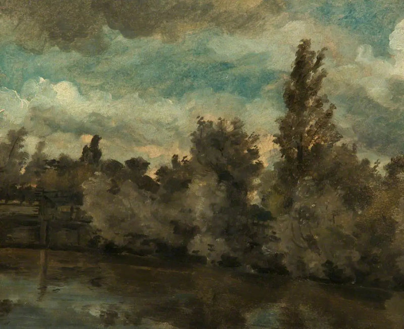 Landschaft (Bach mit einer Baumreihe) - John Constable