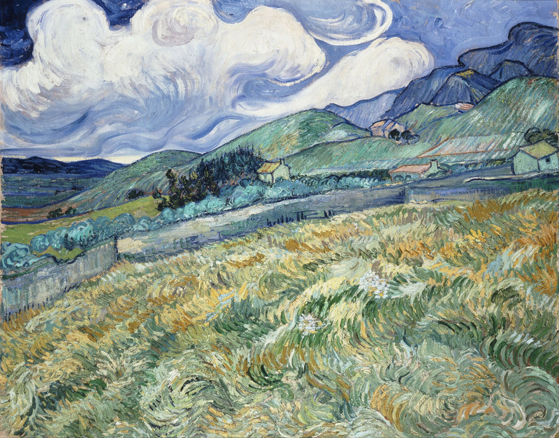 Berglandschaft hinter dem Krankenhaus Saint-Paul - Vincent van Gogh