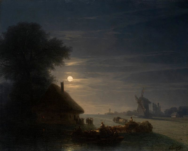 Ukrainische nächtliche Landschaft - Ivan Aïvazovski